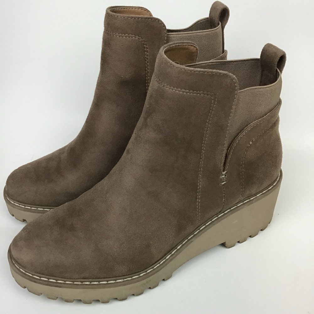 Dolce Vita Rielle Wedge Lug Chelsea Bootie Brown Size 8.5